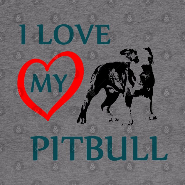 pitbull, i love my pitbull by hottehue